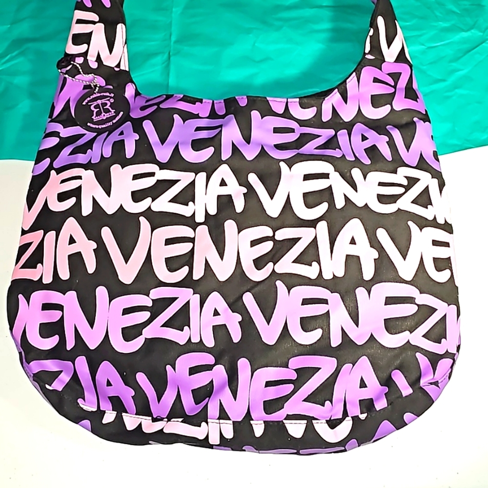 Robin Ruth RR Venezia crossbody canvas tote bag snap top comfort strap VGUC